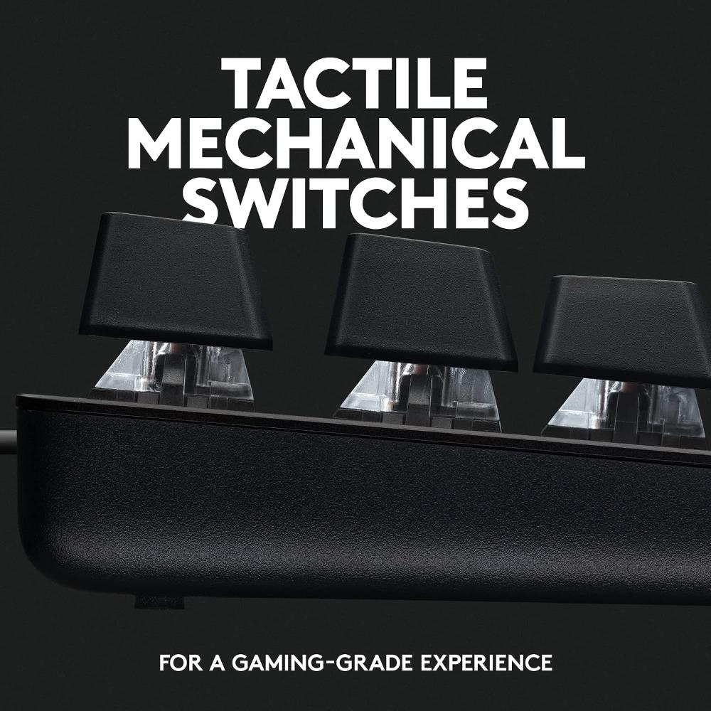 Logitech G413 TKL SE Mechanical Gaming Keyboard | Tactile Mechanical Switches | PBT Keycaps | Tenkeyless Layout | White LED Backlighting | Aluminum Top Case | USB
