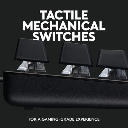 Logitech G413 TKL SE Mechanical Gaming Keyboard | Tactile Mechanical Switches | PBT Keycaps | Tenkeyless Layout | White LED Backlighting | Aluminum Top Case | USB
