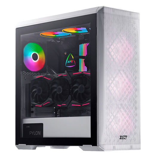 XPG DEFENDER Mid-Tower Gaming Case | Premium E-ATX Chassis with Mesh Front Panel and High-Airflow Design