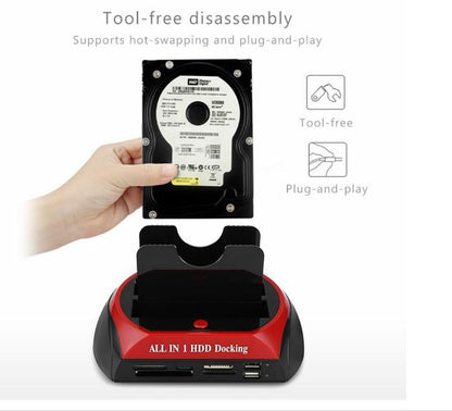 HDD SATA Docking Station USB 3.0 876 U3 | 2.5" & 3.5" HDD/SSD Dock with Card Reader