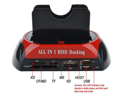 HDD SATA Docking Station USB 3.0 876 U3 | 2.5" & 3.5" HDD/SSD Dock with Card Reader