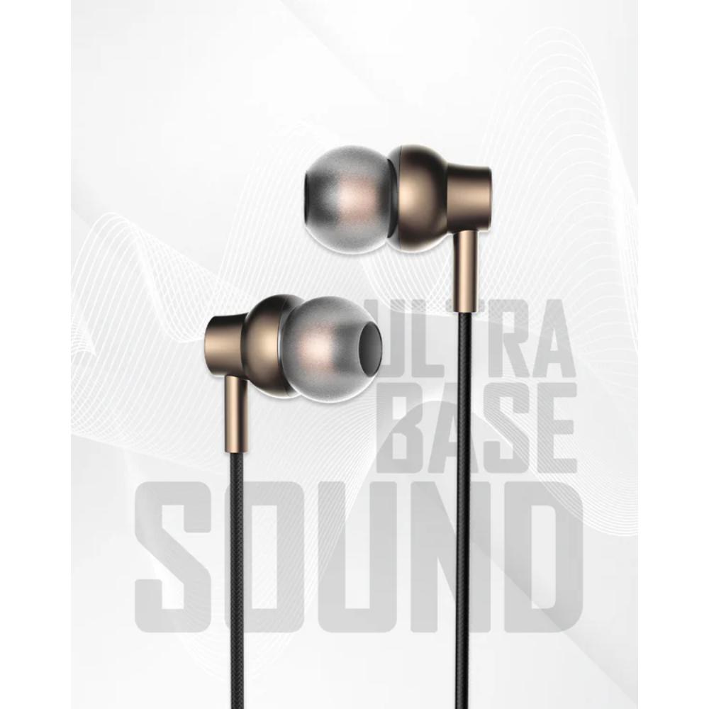 Amaze A690 | Ultra Bass Wired Aux Handsfree with Mic, 3.5mm Jack | Tangle-Free Cable