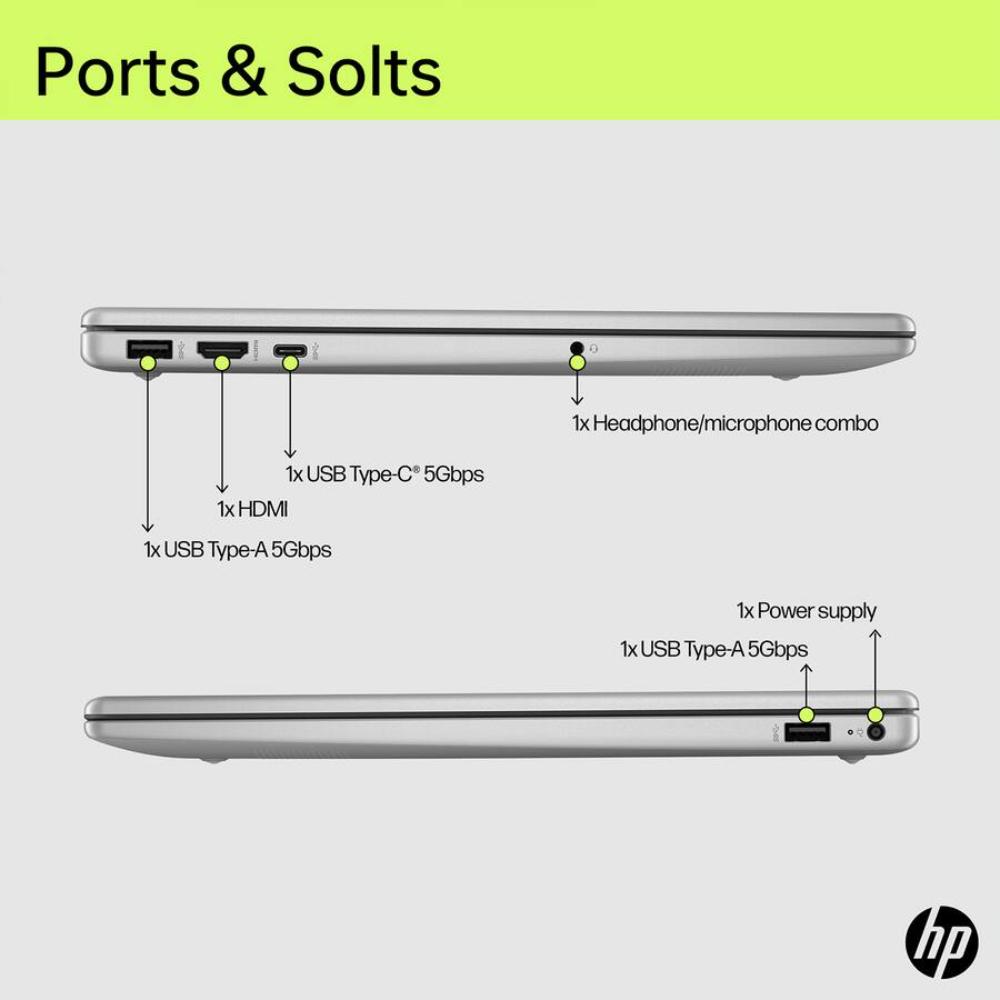 HP 15-FD0154WM Intel Core Ultra 5-125H Laptop | 8GB DDR5 | 512GB SSD | 15.6" FHD Touchscreen | Windows 11 | Silver