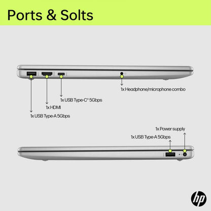 HP 15-FD0154WM Intel Core Ultra 5-125H Laptop | 8GB DDR5 | 512GB SSD | 15.6" FHD Touchscreen | Windows 11 | Silver