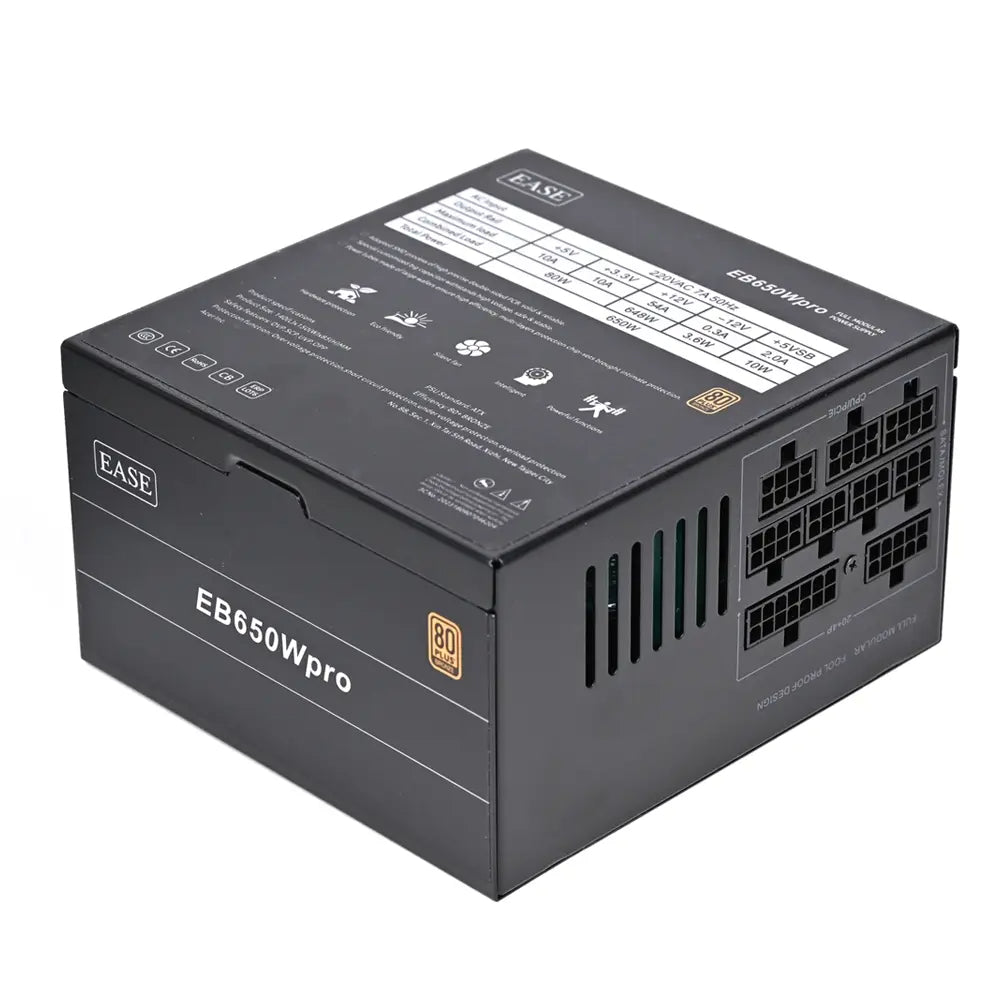EASE EB650W Pro 80+ Bronze Fully Modular Power Supply | Efficient, Silent, and Fully Modular for Modern Builds