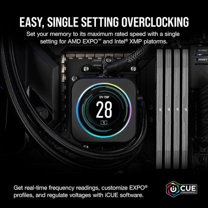 CORSAIR VENGEANCE 32GB (1x32GB) DDR5 6000MT/s CL38 Desktop Memory | High-Performance RAM | Grey