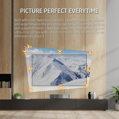 HP BP5000 4K Ultra Short Throw Laser Projector | Native 4K UHD | 2,000 ANSI Lumens | 0.23:1 UST | HDR10 | MEMC | >90% DCI-P3 | 30W Stereo Audio