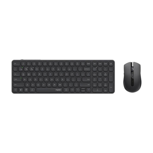RAPOO 9350S Multi-Mode Wireless Keyboard & Mouse Combo | Bluetooth 4.0/5.0 + 2.4GHz | 2400 DPI | Ultra-Slim Aluminum Keyboard