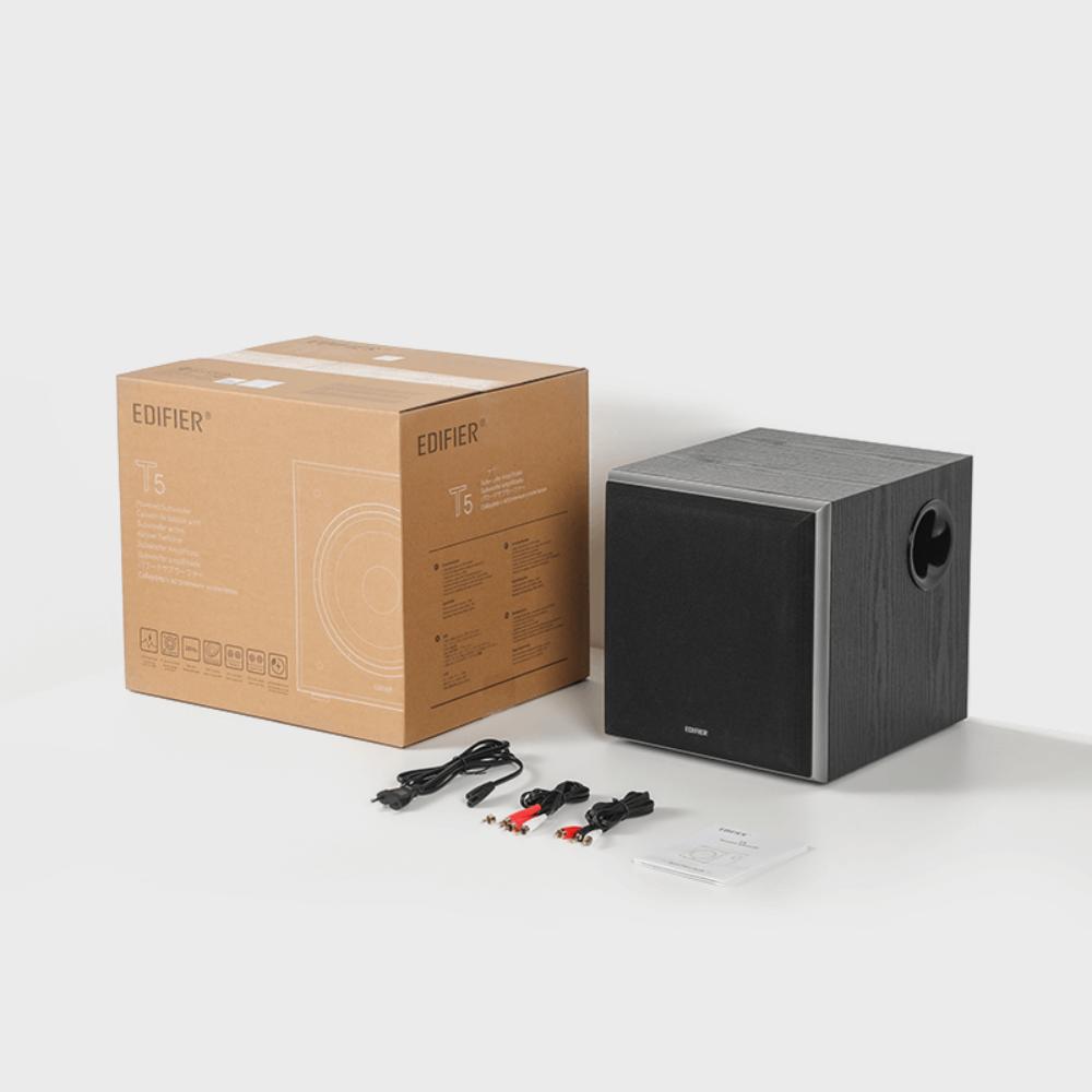 Edifier T5 | Powered Subwoofer | 70W RMS | 8" Woofer | Deep Bass | Black