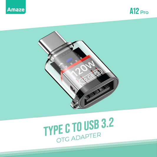 Amaze Type-C to USB 3.2 OTG Adapter | Model A12 Pro