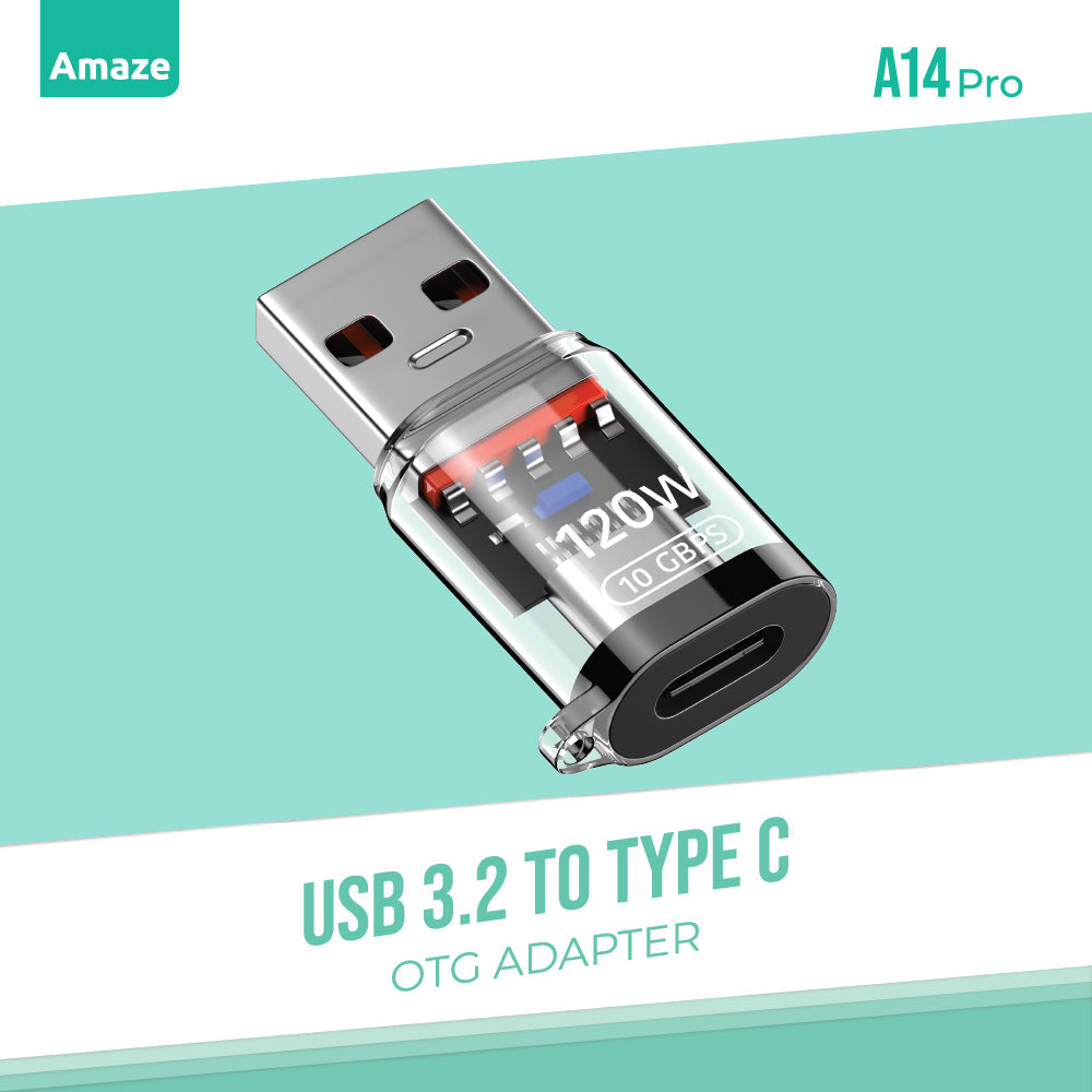 Amaze USB 3.2 to Type-C OTG Adapter | Model A14 Pro