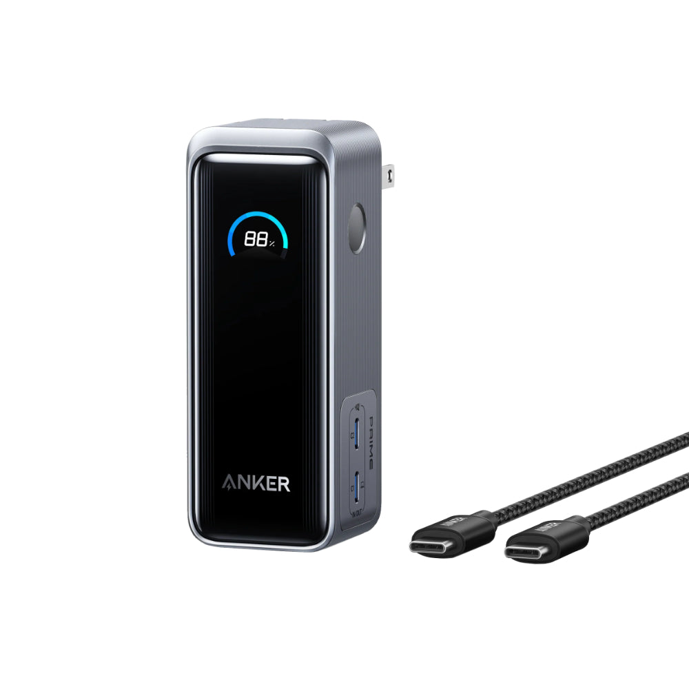 Anker Prime | Fusion Power Bank | 9600mah | 65W USB-C PD Fast Charging | 2-in-1 Wall Charger + Power Bank | Foldable Plug | For MacBook Air, iPhone, Galaxy, iPad, USB-C Devices
