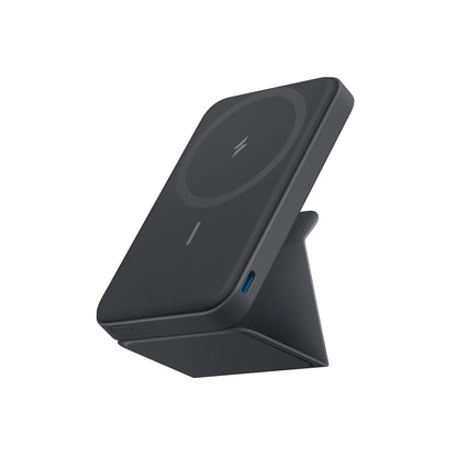 Anker 622 MagGo | Magnetic Wireless Power Bank | 5000mAh | Foldable Stand | 7.5W Wireless Charging | USB-C Input | For iPhone 12–15 Series, MagSafe-Compatible Devices