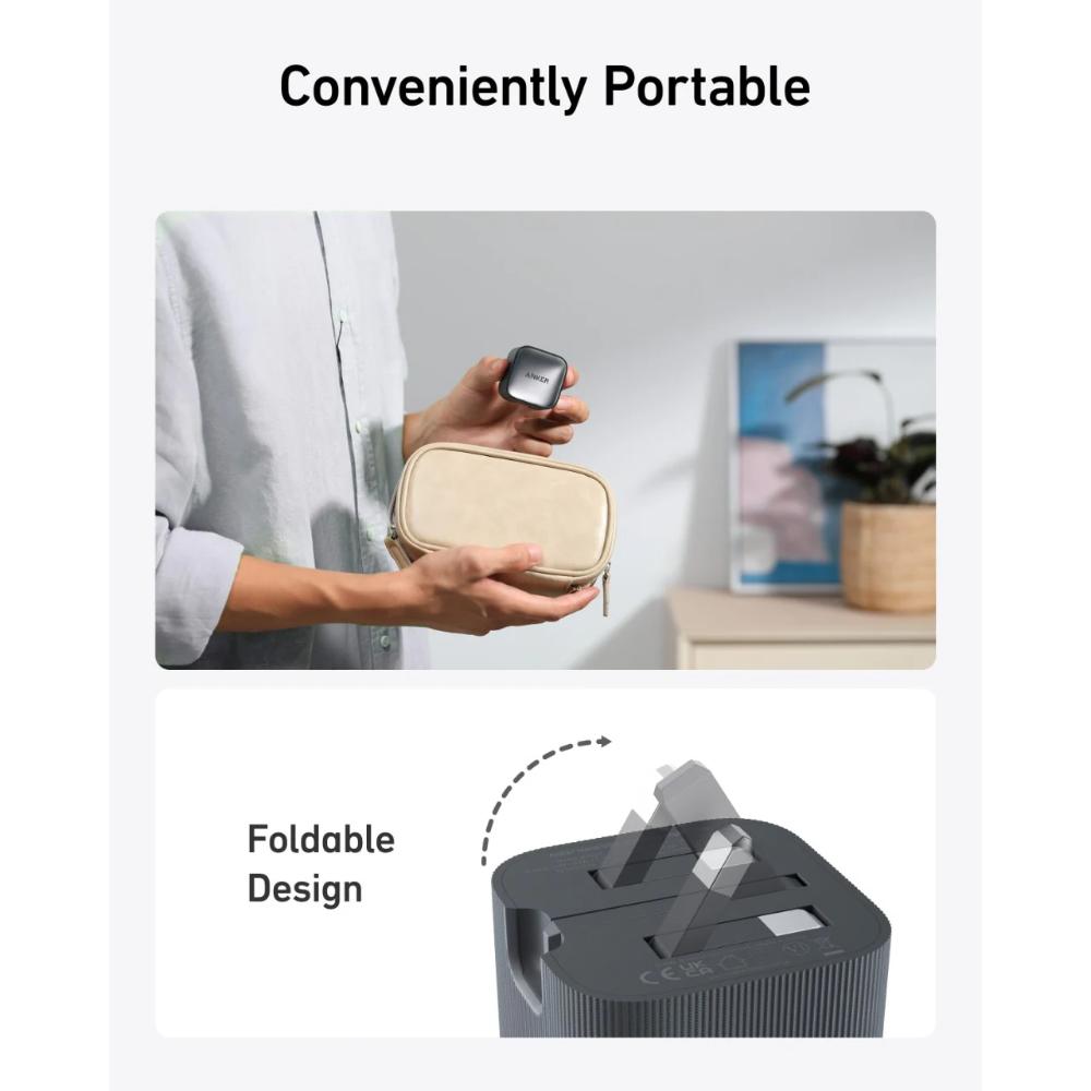 Anker Nano USB-C Wall Charger A2337 | 30W GaN Fast Charger | Compact Foldable USB-C Charger