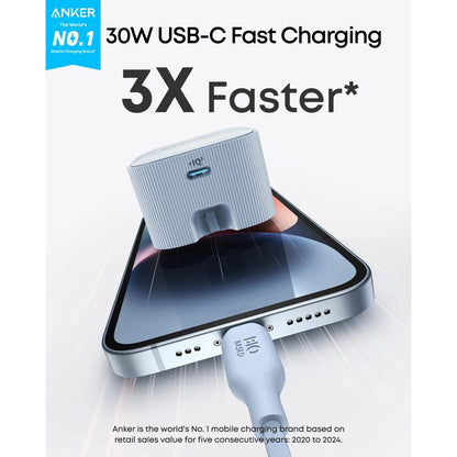 Anker Nano USB-C Wall Charger A2337 | 30W GaN Fast Charger | Compact Foldable USB-C Charger