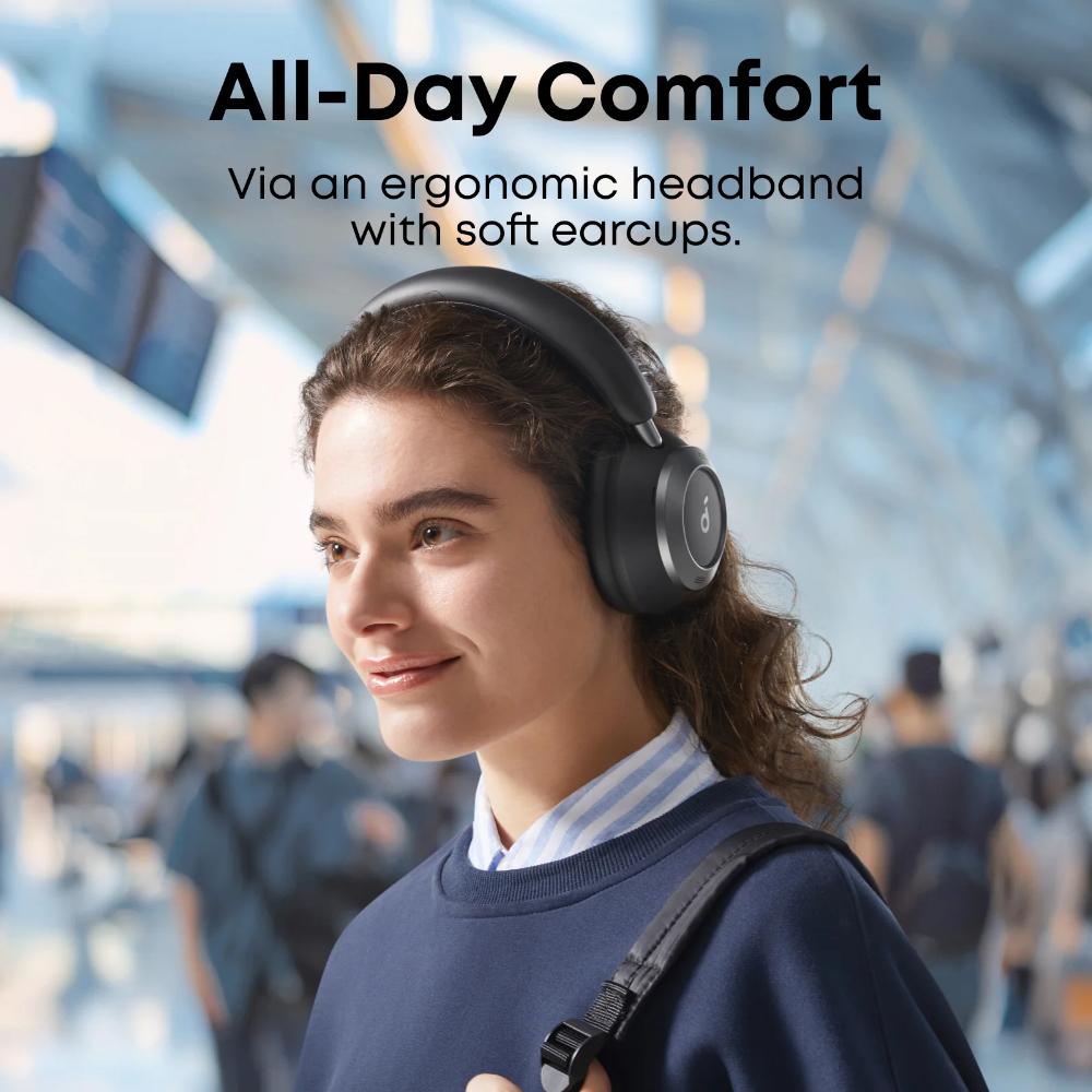 Soundcore Space One Pro FlexiCurve Active Noise Cancelling Headphones A3062 | Wireless Over-Ear Headset