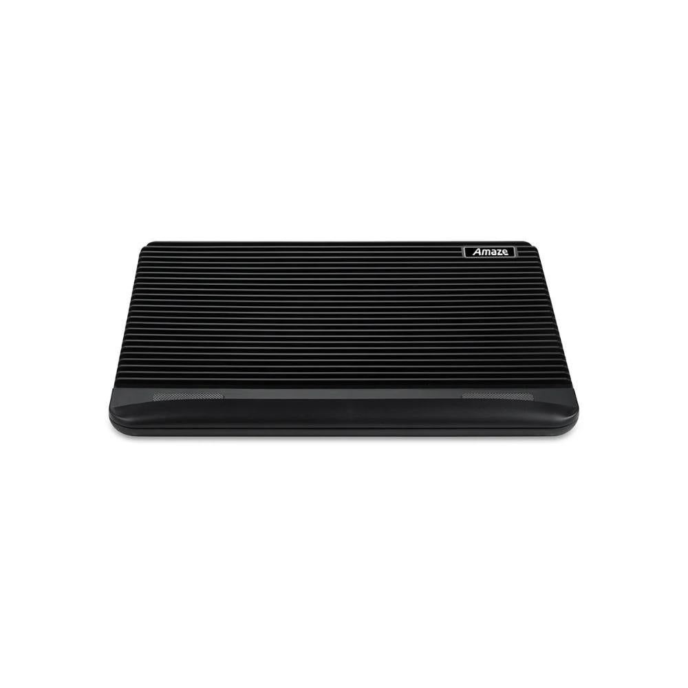 Amaze A512 Dual Silent Fan Laptop Cooling Pad | Gray | Ultra-Quiet Operation | Ergonomic Tilt | USB Powered | Up to 17" Laptops