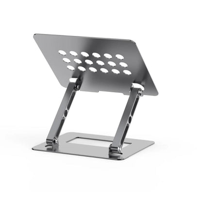 Amaze A528 Retractable Laptop & Tablet Stand | Adjustable Height | Aluminum Alloy | Anti-Slip Silicone Grip | Supports 10–17" Devices | Grey