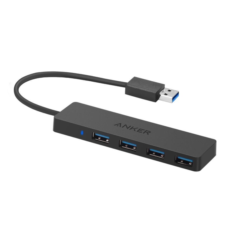Anker A7516 Ultra Slim 4-Port USB 3.0 Data Hub | High-Speed 5Gbps USB Expansion Hub