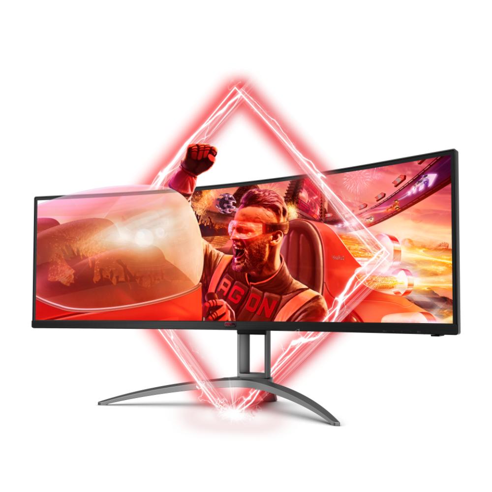 AOC AGON AG493UCX2 | 49" Curved DQHD Gaming Monitor 165Hz 1ms MPRT, HDR400, Adaptive Sync, USB-C