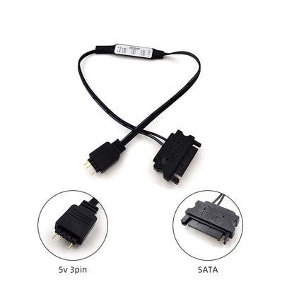 Ease ARGB Adapter | SATA to 5V 3-Pin Converter, RGB Controller Cable