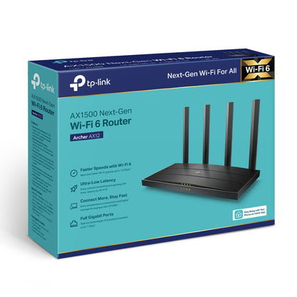 TP-Link Archer AX12 | AX1500 Wi-Fi 6 Router with OFDMA, MU-MIMO, and Beamforming Coverage