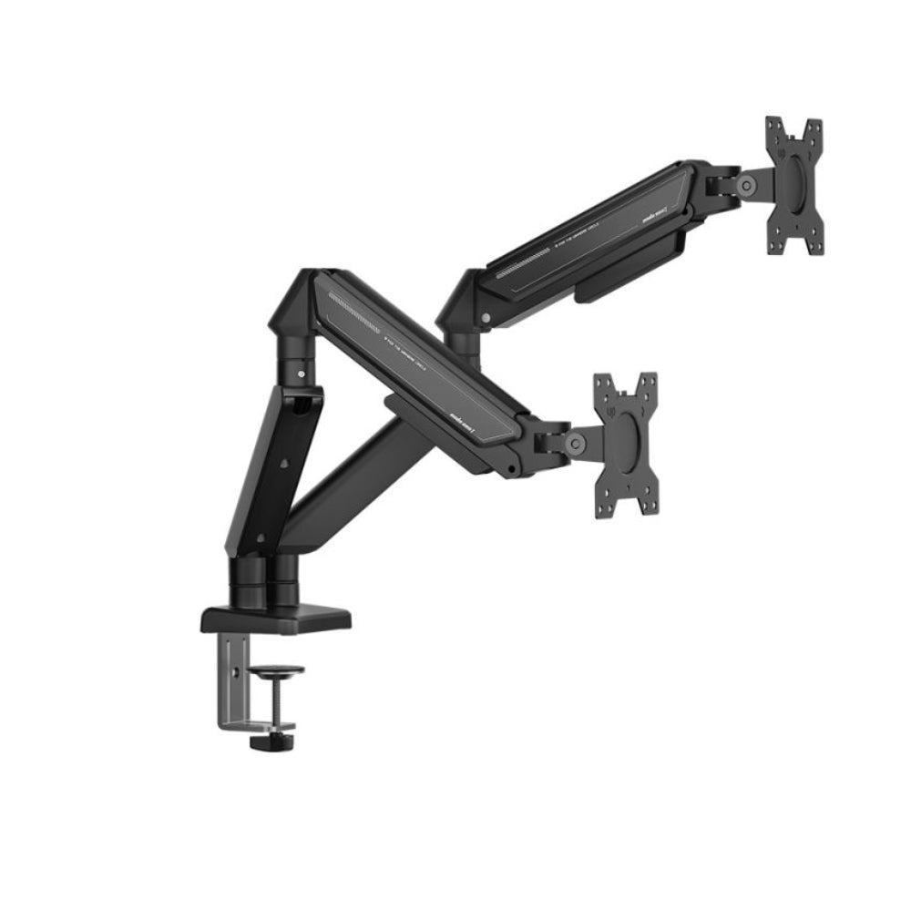 AndaSeat Stealth II Duo Black A6D-2S Ergonomic Monitor Arm | Built For Dual Monitor Setups | Supports Precise Height And Angle Adjustments