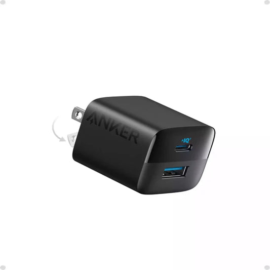 Anker A2331 | 33W Dual-Port Wall Charger | USB-C PD + USB-A | Compact Fast Charging | For iPhone, iPad, Galaxy, Pixel, USB-C Devices