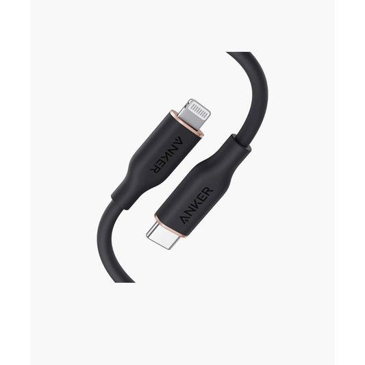 Anker 641 Flow | USB-C to Lightning Cable | 0.9M| PowerLine III Flow Series | 100W PD Fast Charging | MFi Certified | Ultra-Soft Silicone | Tangle-Free | For iPhone, iPad, AirPods