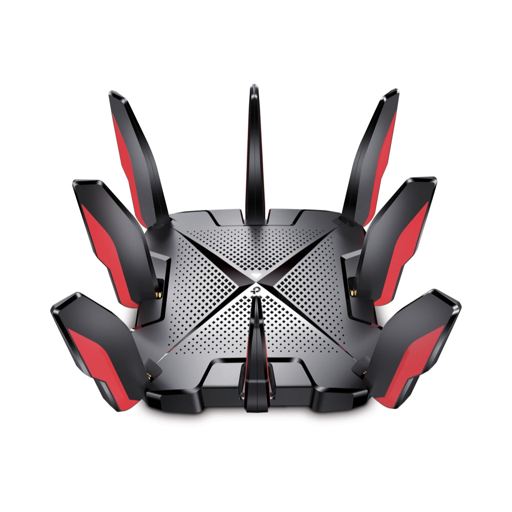 TP-Link Archer GX90 AX6600 Tri-Band Wi-Fi 6 Gaming Router | Tri-Band structure provides a 4.8 Gbps Game Band 1.5 GHz Quad-Core CPU and 3 coprocessors 8 Detachable High-Performance Antennas