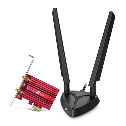 TP-Link Archer TXE75E AXE5400 Wi-Fi 6E Bluetooth 5.3 PCIe Adapter | Tri-Band Wi-Fi 6E + Bluetooth Upgrade with Premium Engineering and WPA3 Security