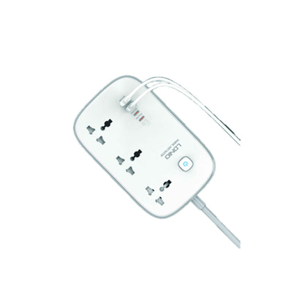 LDNIO SC3416 | 3 AC Outlets Universal Power Strip, 4 GaN USB Ports, 65W Fast Charging, 2500W Output, 2M Cord