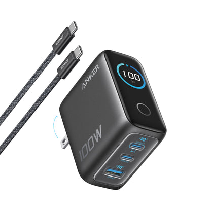 Anker B121B 2C+1U 100W Digital Display Adapter | Fast Charging Multi‑Port Charger Pakistan