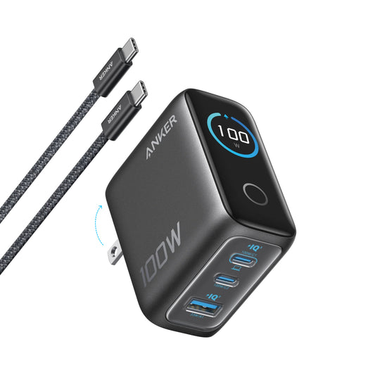 Anker B121B 2C+1U 100W Digital Display Adapter | Fast Charging Multi‑Port Charger Pakistan