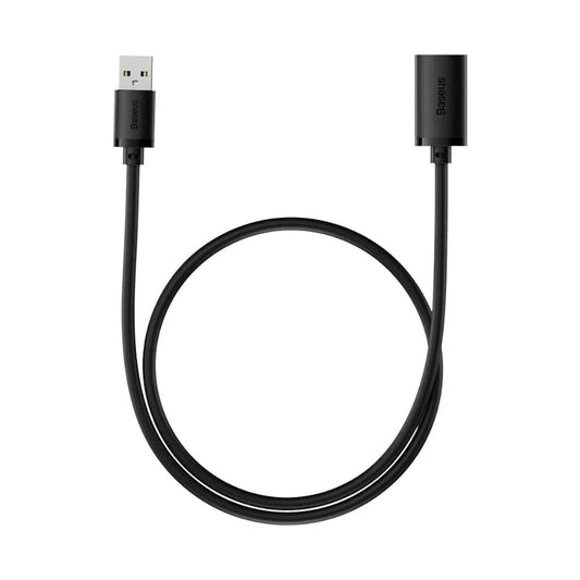Baseus AirJoy Series | USB 3.0 Extension Cable | Male to Female | 5Gbps Transfer | Reinforced Connectors | PVC Shielding | 2 Meter | Black | For Desktops, Laptops, USB Accessories