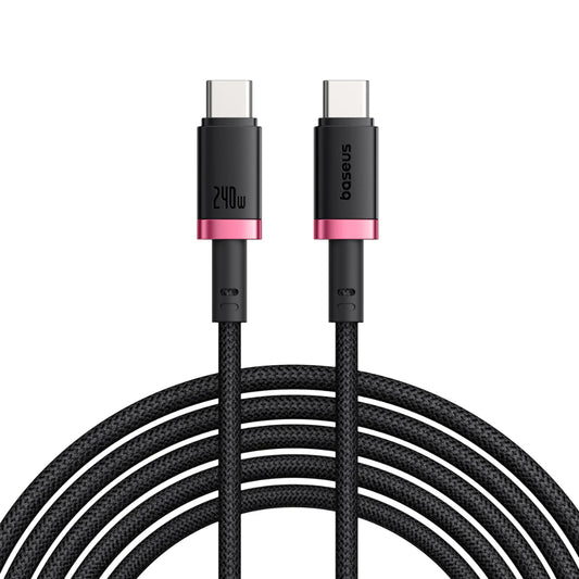 Baseus Dura Series | USB-C to USB-C Cable | 240W PD Fast Charging | 480Mbps Data | Anti-Break Design | Braided | 1 Meter | Red + Black | For Laptops, Tablets, Gaming Devices, USB-C Phones