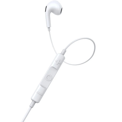 Baseus Encok C17 | Type-C Wired In-Ear Headset | Lateral Earbud Design | USB-C Interface | In-Line Mic | Stereo Sound | Ergonomic Fit | White | For Android Phones, Tablets, USB-C Devices
