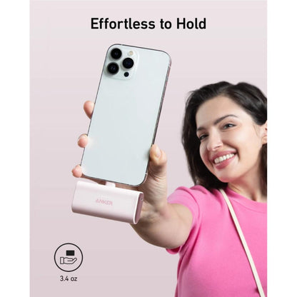 Anker Nano Power Bank A1645 | 5000mAh Portable Power Bank with Built-In Lightning Connector & 12W Fast Charging for iPhone