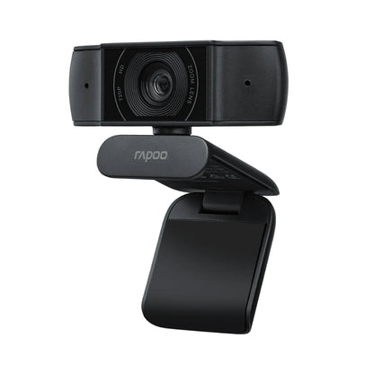 Rapoo C200 Webcam | HD 720p Video | Dual Noise-Cancelling Mic | 90° Wide Angle | USB Plug & Play