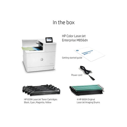 HP Color LaserJet Enterprise M856dn | A3 Color Laser Printer | 56ppm | 1200×1200 dpi | 4.3" Touchscreen | Auto Duplex | Enterprise Security | High-Volume Printing