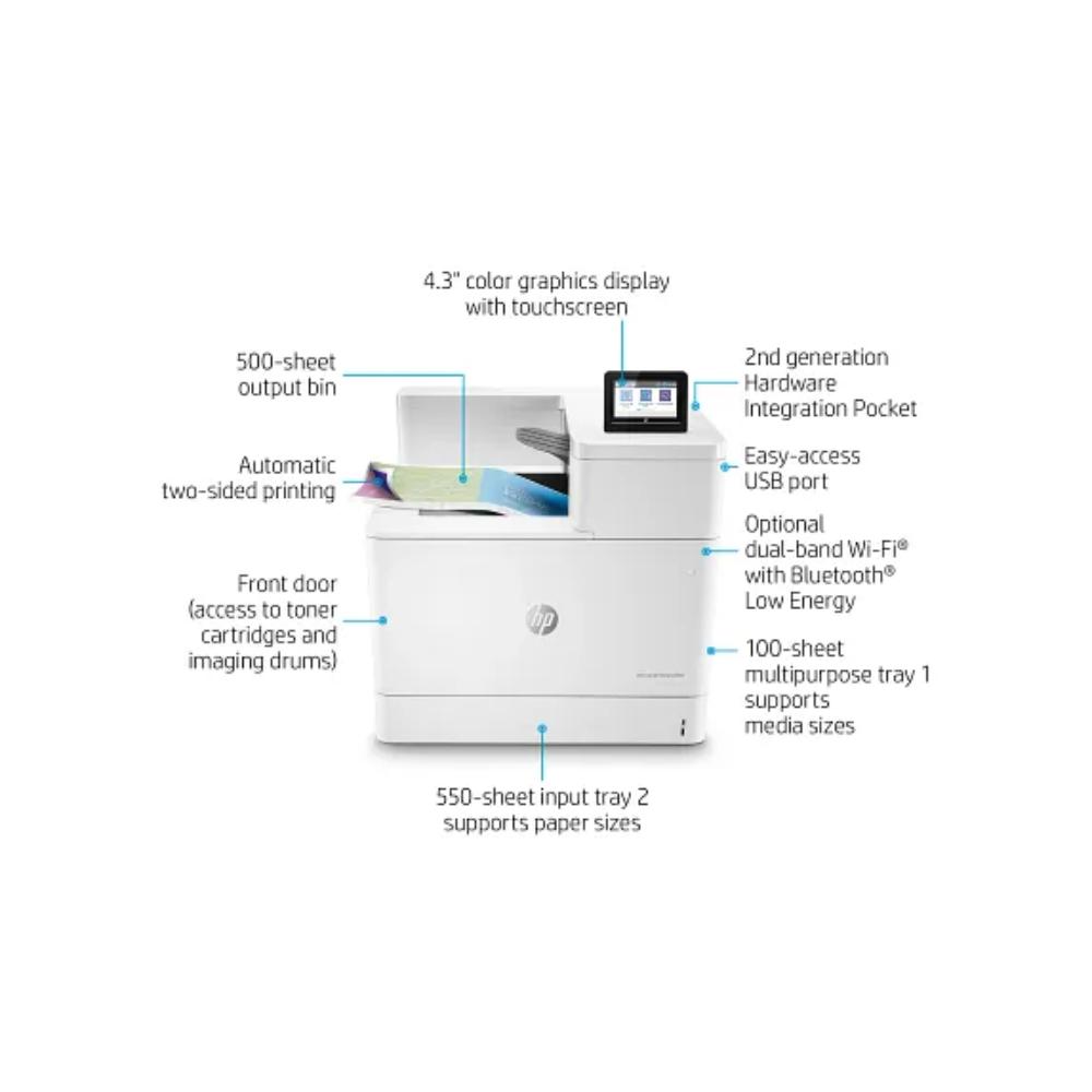 HP Color LaserJet Enterprise M856dn | A3 Color Laser Printer | 56ppm | 1200×1200 dpi | 4.3" Touchscreen | Auto Duplex | Enterprise Security | High-Volume Printing
