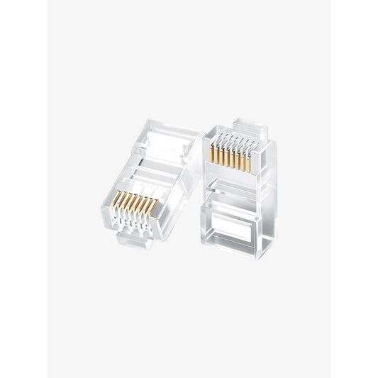 CABLETIME CN6UW | UTP CAT6 RJ45 Connector 50-Pack | Gold-Plated Contacts, 1000Mbps Speed, Durable PC Housing