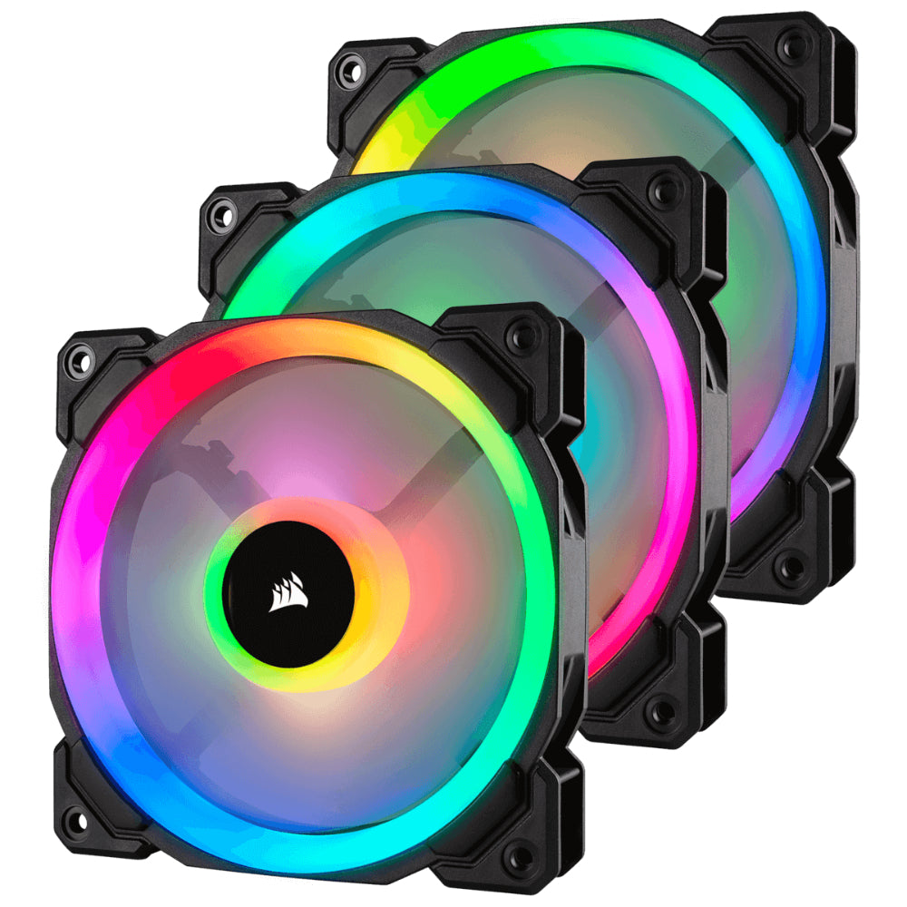 Corsair LL120 RGB 120mm PWM Fan | Triple Pack with Lighting Node PRO | Vivid RGB &amp; Quiet Cooling Control