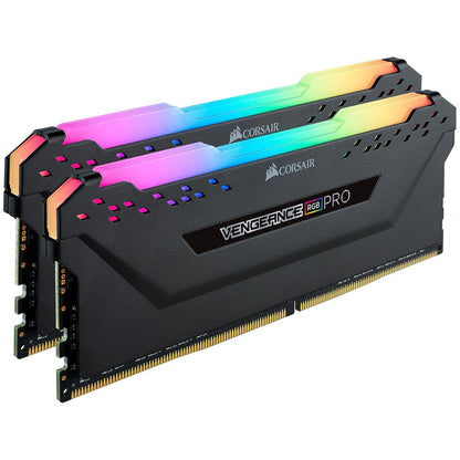 CORSAIR VENGEANCE® | RGB PRO 16GB (2 x 8GB) DDR4 DRAM 3600MHz C18 Memory Kit | Black