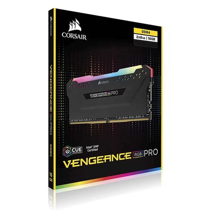 CORSAIR VENGEANCE® | RGB PRO 16GB (2 x 8GB) DDR4 DRAM 3600MHz C18 Memory Kit | Black