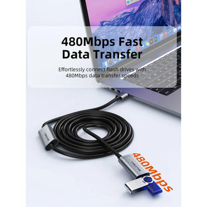 CABLETIME CA19 | Active USB 2.0 A Male to A Female Extension Cable | 480Mbps Data Transfer | Aluminum Shell | Multiple Length Options