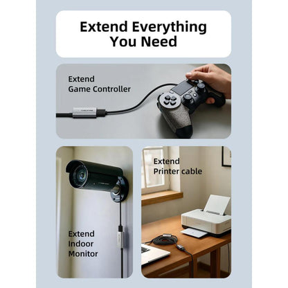 CABLETIME CA19 | Active USB 2.0 A Male to A Female Extension Cable | 480Mbps Data Transfer | Aluminum Shell | Multiple Length Options