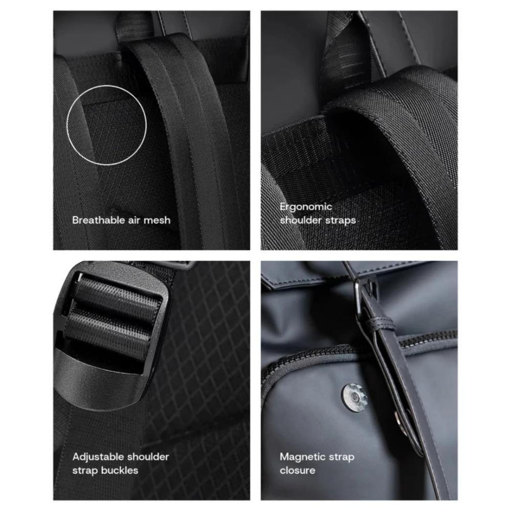 DUKES CITYLINE 22L Backpack | Premium PU Exterior | Water-Resistant | Dedicated Computer Interlayer | Magnetic Flap | Trolley Sleeve