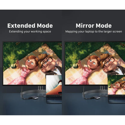 CABLETIME CB41G | 4-in-1 USB-C to HDMI VGA Adapter | 4K HDMI, VGA, 100W PD, USB-A 3.0 | MacBook, Windows, iPad