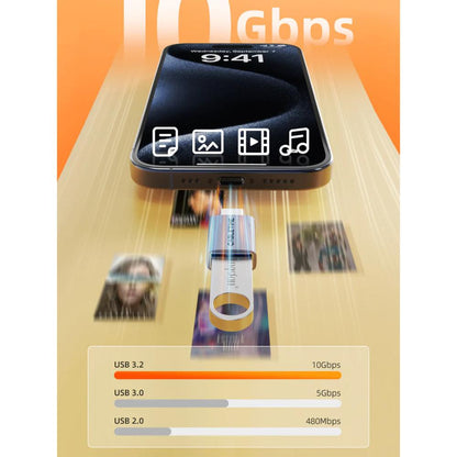 CABLETIME CP81G USB-C 3.2 Male to USB-A Female OTG Adapter | 10Gbps High-Speed Data Transfer | 3A Fast Charging | Aluminum Alloy Shell